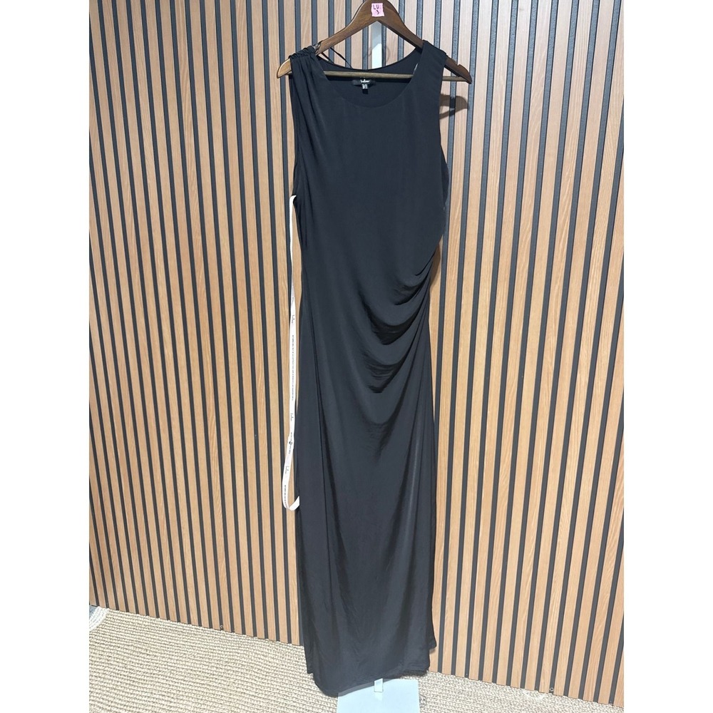 Lulus NWT Black Sleeveless Ruched Side Maxi Dress - XXL